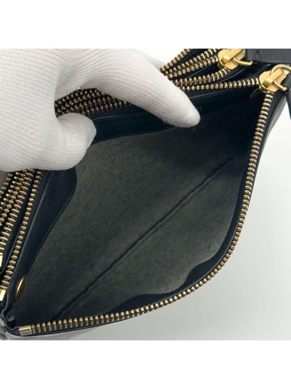 Celine Trio Small Shoulder Bag Pouch Leather Phoebe Philo Era - Picture 13 of 15